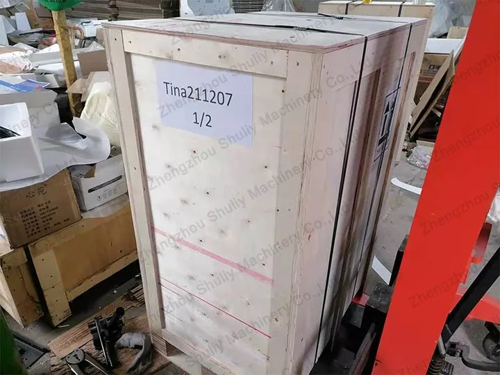 Embalaje de cajas de madera de máquina trituradora de cajas de cartón